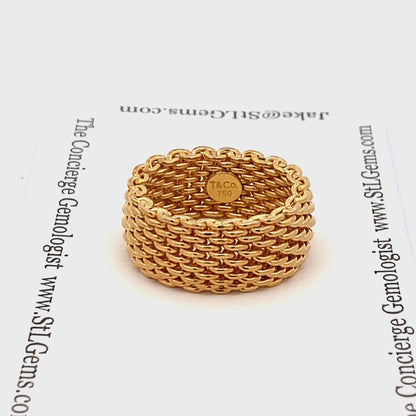 Tiffany & Co. Somerset Mesh Ring in 18k